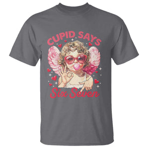 Funny 67 Valentines Day T Shirt Cupid Say Six Seven 67 Meme TS11 Charcoal Print Your Wear