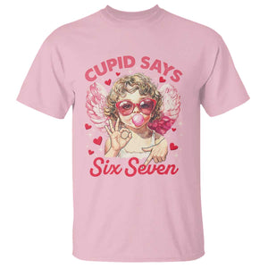Funny 67 Valentines Day T Shirt Cupid Say Six Seven 67 Meme TS11 Light Pink Print Your Wear