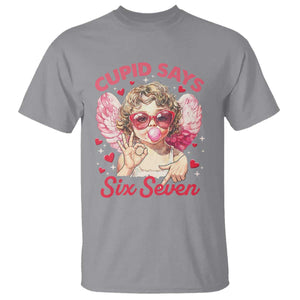 Funny 67 Valentines Day T Shirt Cupid Say Six Seven 67 Meme TS11 Sport Gray Print Your Wear