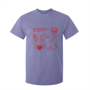 Xoxo Valentines Day T Shirt For Kid Love You Cherry Much Vintage Coquette TS11 Violet Print Your Wear