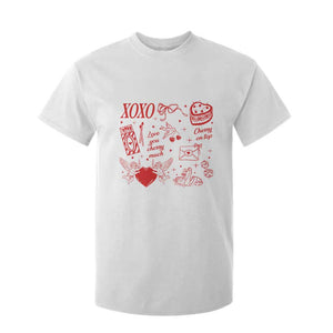 Xoxo Valentines Day T Shirt For Kid Love You Cherry Much Vintage Coquette TS11 White Print Your Wear