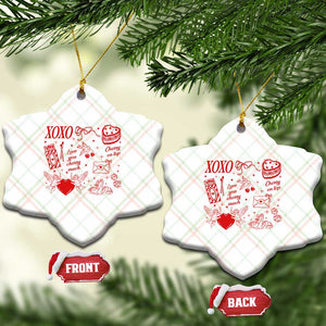 Xoxo Valentines Day Ceramic Ornament Love You Cherry Much Vintage Coquette TS11 Print Your Wear