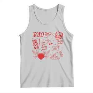 Xoxo Valentines Day Tank Top Love You Cherry Much Vintage Coquette TS11 Ash Print Your Wear