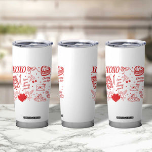 Xoxo Valentines Day Tumbler Cup Love You Cherry Much Vintage Coquette TS11 Print Your Wear