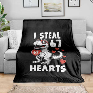 Funny I Steal 67 Hearts Valentines Day Six Seven Meme Throw Blanket TS11 Print Your Wear