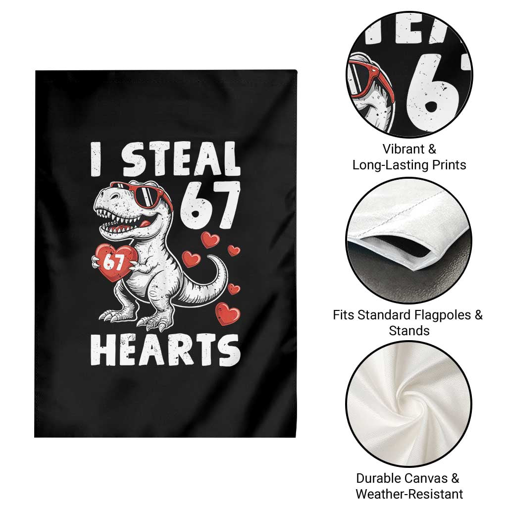 Funny I Steal 67 Hearts Valentines Day Six Seven Meme Garden Flag TS11 Print Your Wear