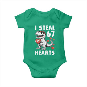 Funny I Steal 67 Hearts Valentines Day Six Seven Meme Baby Onesie TS11 Irish Green Print Your Wear