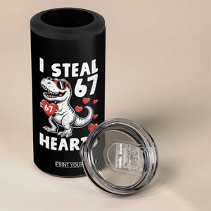 Funny I Steal 67 Hearts Valentines Day Six Seven Meme 4 in 1 Can Cooler Tumbler TS11 Print Your Wear