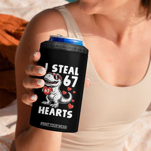 Funny I Steal 67 Hearts Valentines Day Six Seven Meme 4 in 1 Can Cooler Tumbler TS11 Print Your Wear