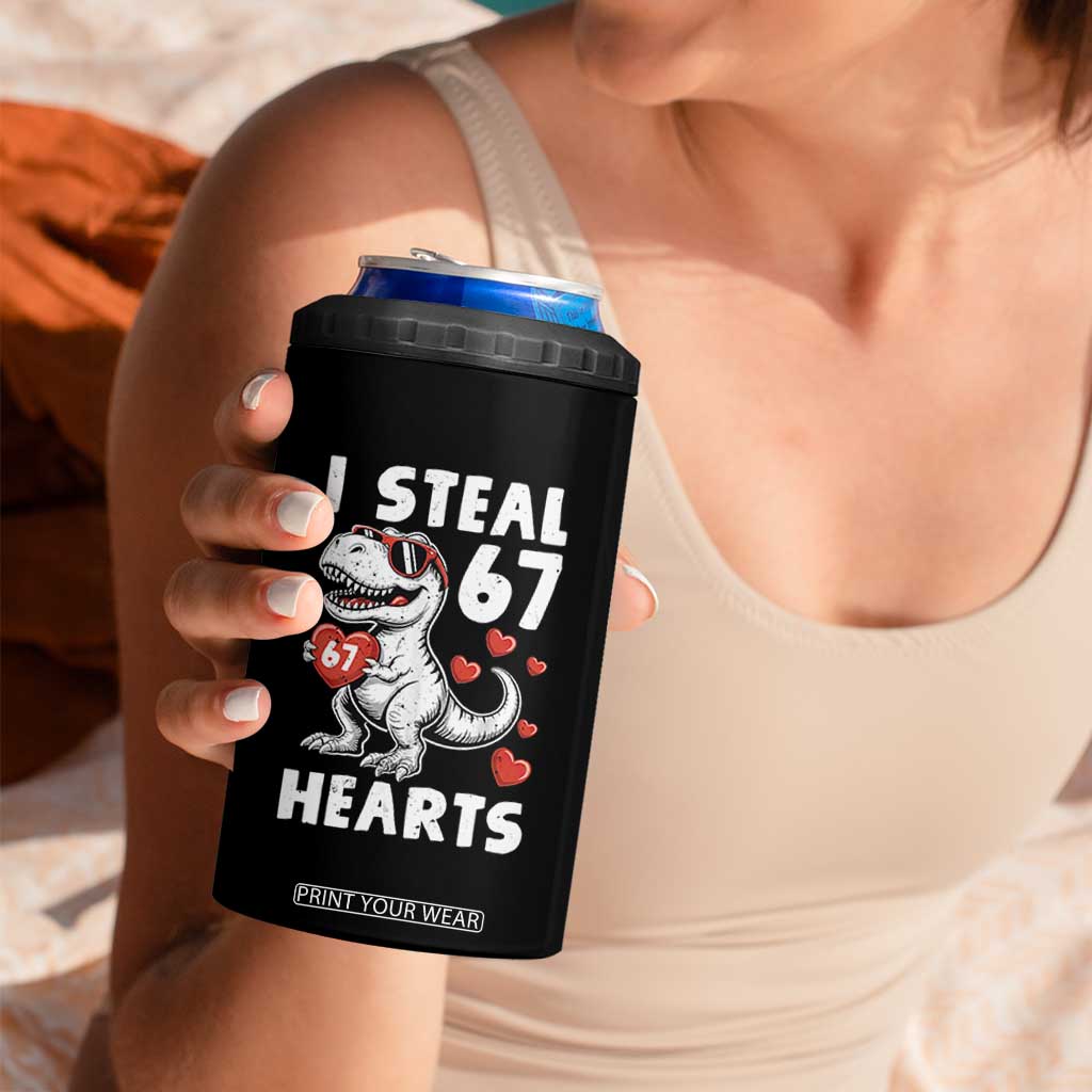 Funny I Steal 67 Hearts Valentines Day Six Seven Meme 4 in 1 Can Cooler Tumbler TS11 Print Your Wear