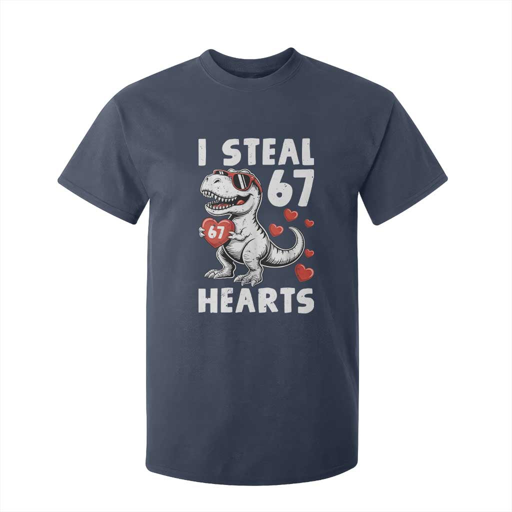 Funny I Steal 67 Hearts Valentines Day Six Seven Meme T Shirt For Kid TS11 Navy Print Your Wear