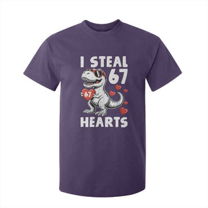 Funny I Steal 67 Hearts Valentines Day Six Seven Meme T Shirt For Kid TS11 Purple Print Your Wear