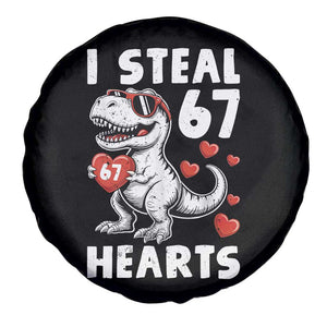 Funny I Steal 67 Hearts Valentines Day Six Seven Meme Spare Tire Cover TS11 Print Your Wear