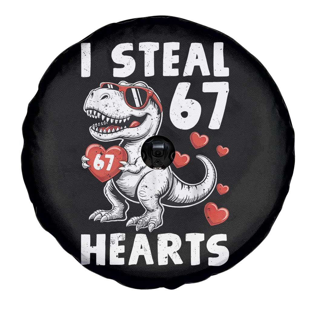 Funny I Steal 67 Hearts Valentines Day Six Seven Meme Spare Tire Cover TS11 Print Your Wear