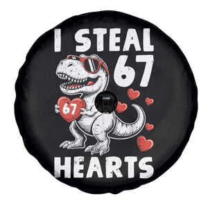 Funny I Steal 67 Hearts Valentines Day Six Seven Meme Spare Tire Cover TS11 Print Your Wear