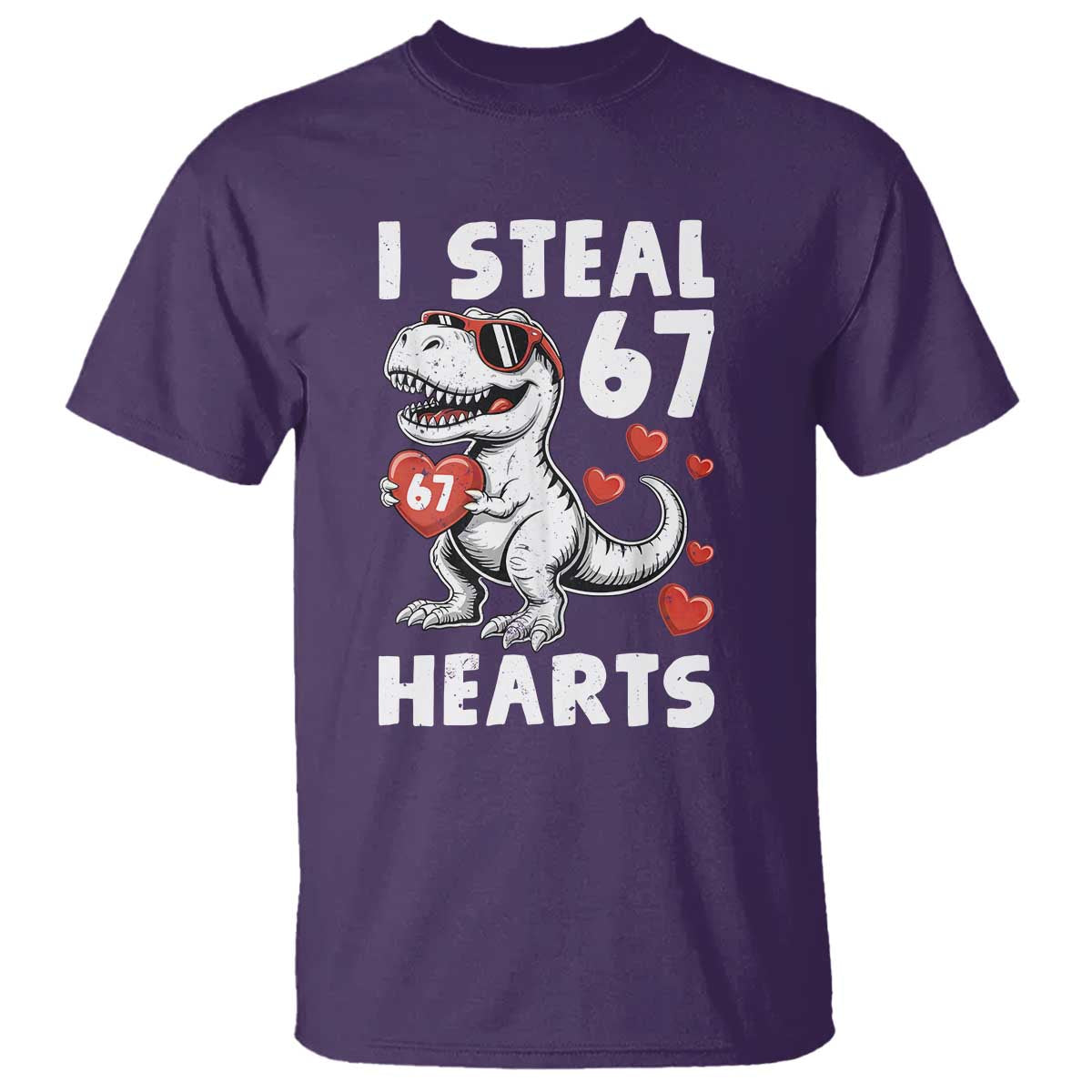 Funny I Steal 67 Hearts Valentines Day Six Seven Meme T Shirt TS11 Purple Print Your Wear