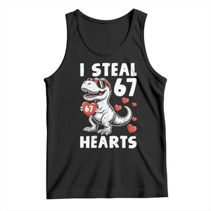 Funny I Steal 67 Hearts Valentines Day Six Seven Meme Tank Top TS11 Black Print Your Wear