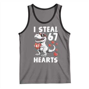 Funny I Steal 67 Hearts Valentines Day Six Seven Meme Tank Top TS11 Deep Heather Black Print Your Wear