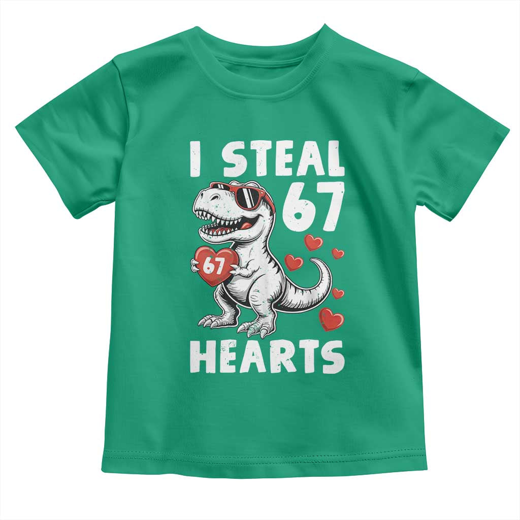 Funny I Steal 67 Hearts Valentines Day Six Seven Meme Toddler T Shirt TS11 Irish Green Print Your Wear