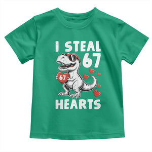 Funny I Steal 67 Hearts Valentines Day Six Seven Meme Toddler T Shirt TS11 Irish Green Print Your Wear