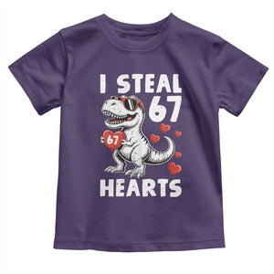 Funny I Steal 67 Hearts Valentines Day Six Seven Meme Toddler T Shirt TS11 Purple Print Your Wear