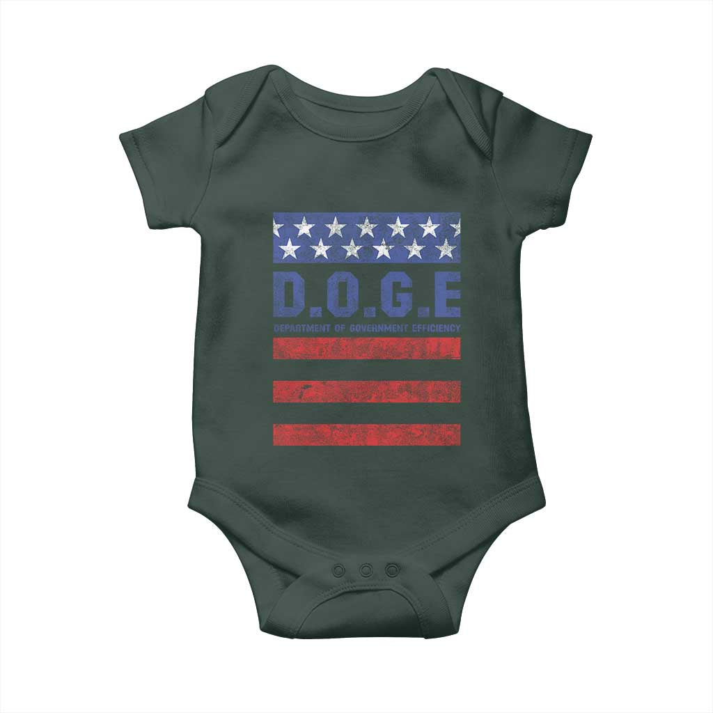 Trump Musk DOGE Baby Onesie Department Of Government Efficiency Vintage American Flag Stripes TS11 Print Your Wear