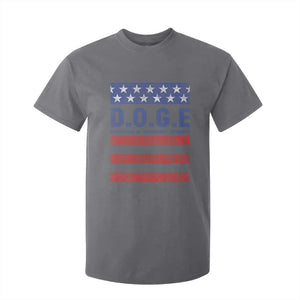 Trump Musk DOGE T Shirt For Kid Department Of Government Efficiency Vintage American Flag Stripes TS11 Charcoal Print Your Wear