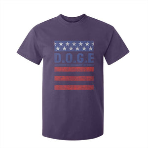 Trump Musk DOGE T Shirt For Kid Department Of Government Efficiency Vintage American Flag Stripes TS11 Purple Print Your Wear