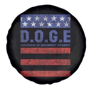 Trump Musk DOGE Spare Tire Cover Department Of Government Efficiency Vintage American Flag Stripes TS11 Print Your Wear