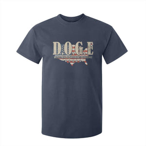Trump Musk DOGE T Shirt For Kid Department Of Government Efficiency Vintage American USA Flag TS11 Navy Print Your Wear