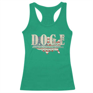 Trump Musk DOGE Racerback Tank Top Department Of Government Efficiency Vintage American USA Flag TS11 Irish Green Print Your Wear