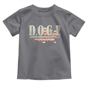 Trump Musk DOGE Toddler T Shirt Department Of Government Efficiency Vintage American USA Flag TS11 Charcoal Print Your Wear