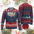 Trump Musk DOGE Knit Sweatshirt Department Of Government Efficiency Vintage American USA Flag TS11 Burgundy Print Your Wear