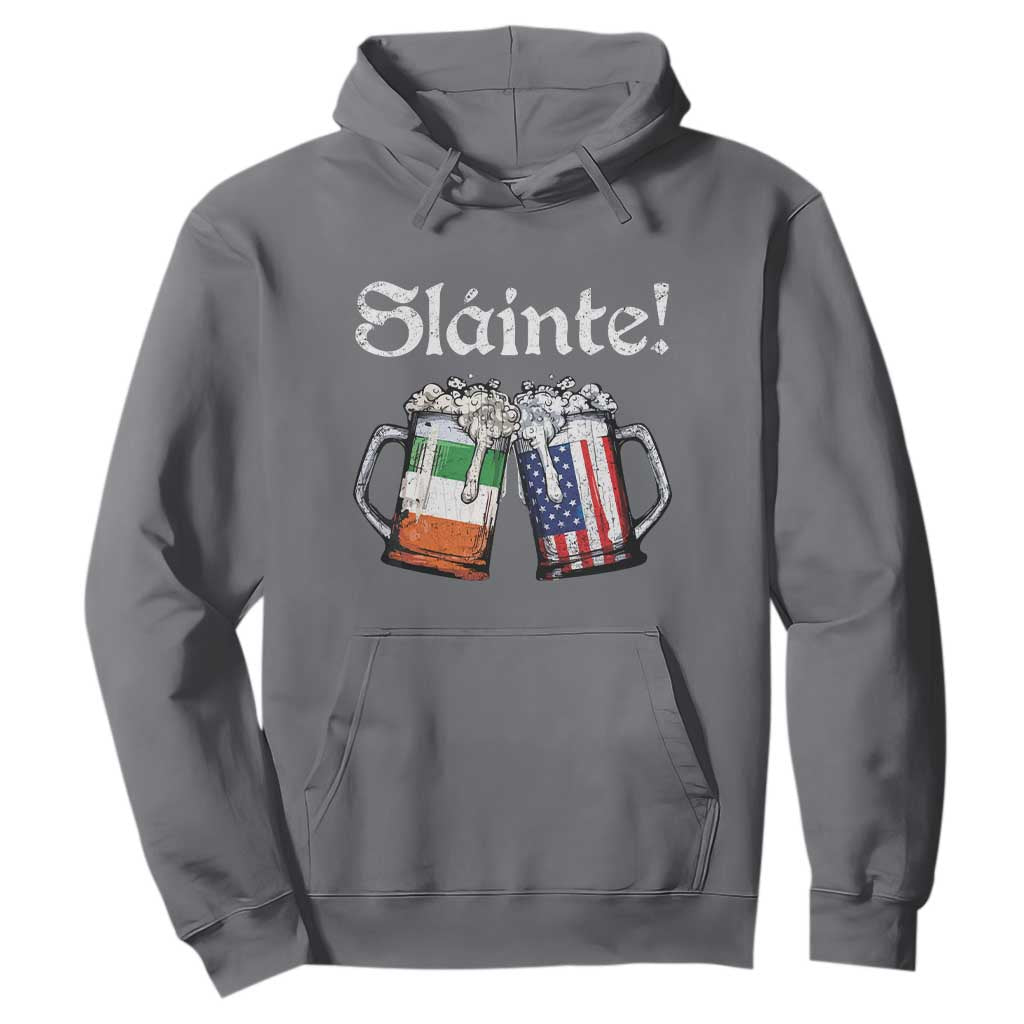Funny St Patrick's Day Beer Drinking Slainte Hoodie Irish American Beer TS11 Charcoal Print Your Wear