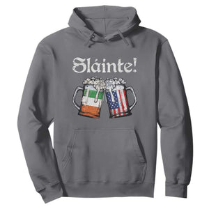 Funny St Patrick's Day Beer Drinking Slainte Hoodie Irish American Beer TS11 Charcoal Print Your Wear
