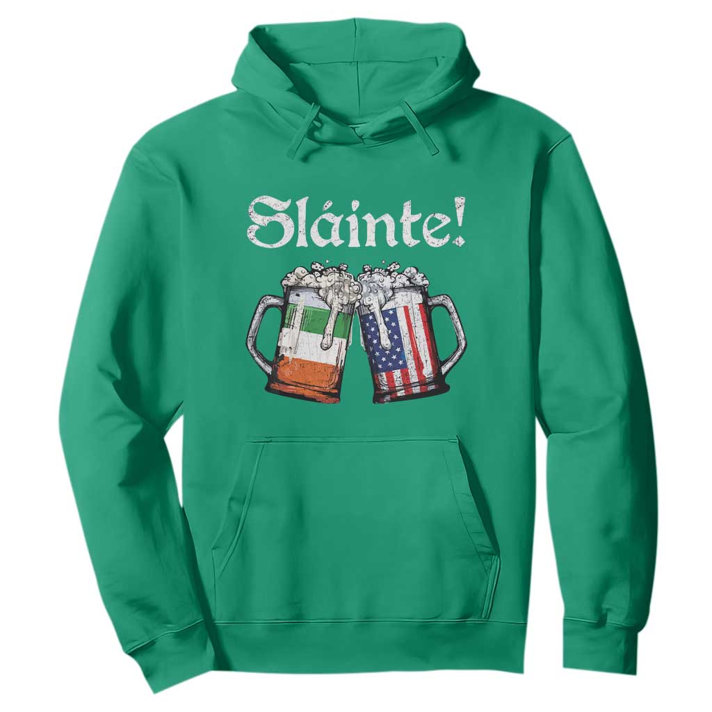Funny St Patrick's Day Beer Drinking Slainte Hoodie Irish American Beer TS11 Irish Green Print Your Wear