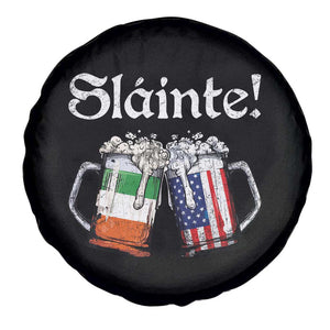 Funny St Patrick's Day Beer Drinking Slainte Spare Tire Cover Irish American Beer TS11 Print Your Wear
