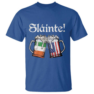 Funny St Patrick's Day Beer Drinking Slainte T Shirt Irish American Beer TS11 Royal Blue Print Your Wear