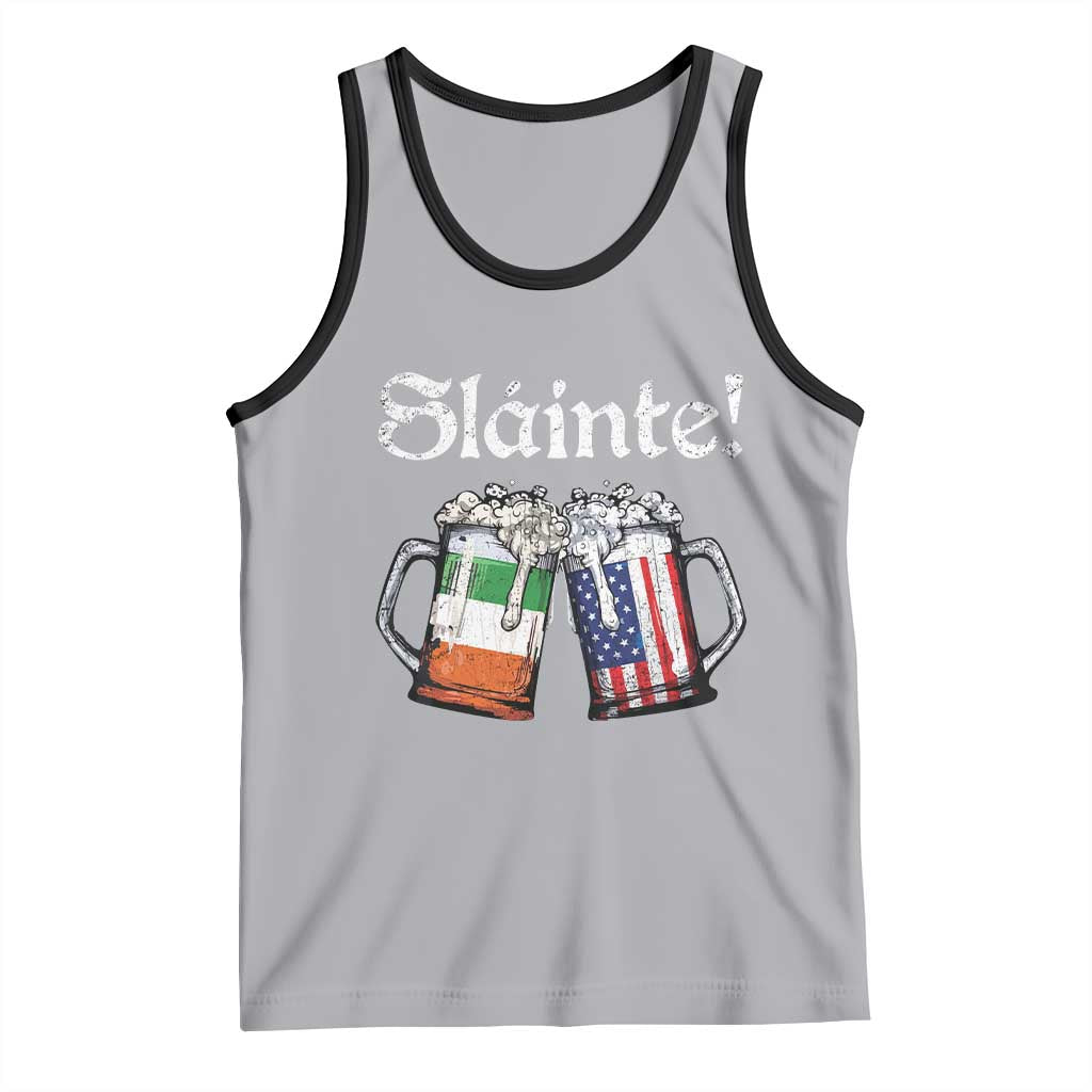 Funny St Patrick's Day Beer Drinking Slainte Tank Top Irish American Beer TS11 Athletic Heather Black Print Your Wear