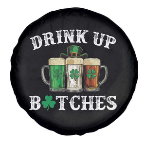 Funny St Patrick's Day Irish Beer Drinking Spare Tire Cover Drink Up Bitches Ireland Flag TS11 Print Your Wear