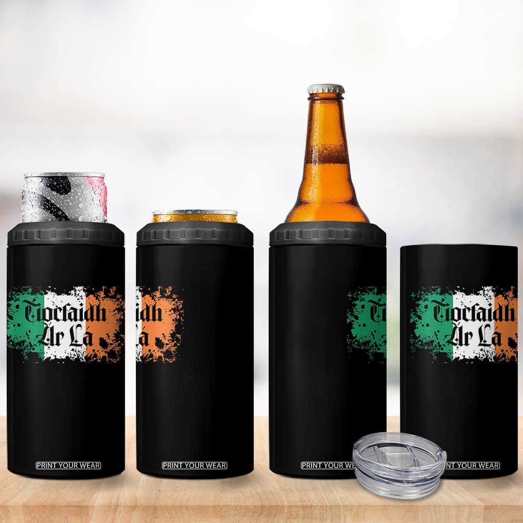 Tiocfaidh Ar La 4 in 1 Can Cooler Tumbler Vintage Irish Ireland Flag TS11 Print Your Wear