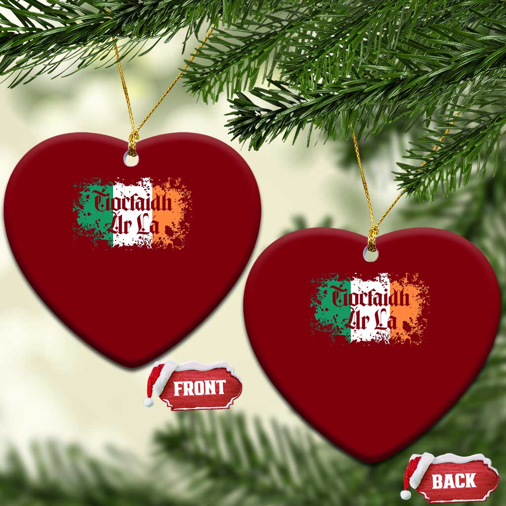 Tiocfaidh Ar La Ceramic Ornament Vintage Irish Ireland Flag TS11 Print Your Wear