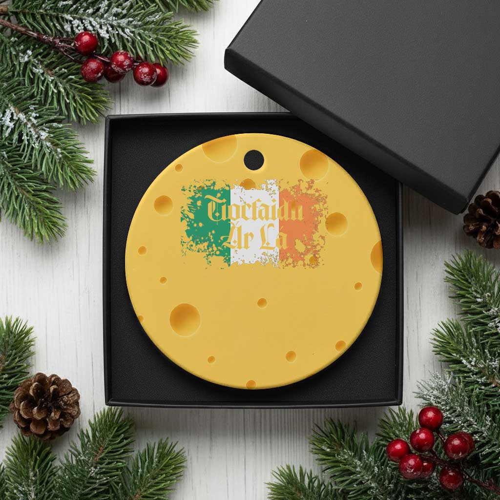Tiocfaidh Ar La Ceramic Ornament Vintage Irish Ireland Flag TS11 1pc Yellow Cheese Print Your Wear