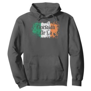 Tiocfaidh Ar La Hoodie Vintage Irish Ireland Flag TS11 Dark Heather Print Your Wear