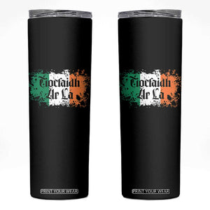 Tiocfaidh Ar La Skinny Tumbler Vintage Irish Ireland Flag TS11 Black Print Your Wear