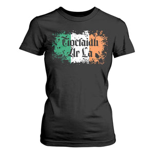 Tiocfaidh Ar La T Shirt For Women Vintage Irish Ireland Flag TS11 Black Print Your Wear