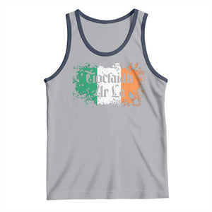 Tiocfaidh Ar La Tank Top Vintage Irish Ireland Flag TS11 Athletic Heather Navy Print Your Wear