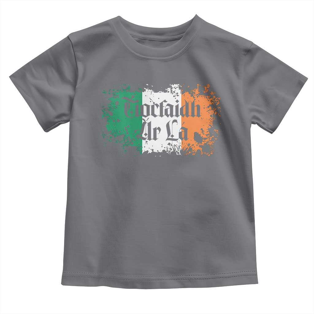 Tiocfaidh Ar La Toddler T Shirt Vintage Irish Ireland Flag TS11 Charcoal Print Your Wear