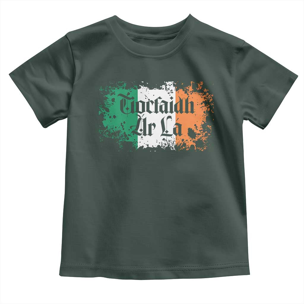 Tiocfaidh Ar La Toddler T Shirt Vintage Irish Ireland Flag TS11 Dark Forest Green Print Your Wear
