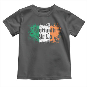 Tiocfaidh Ar La Toddler T Shirt Vintage Irish Ireland Flag TS11 Dark Heather Print Your Wear